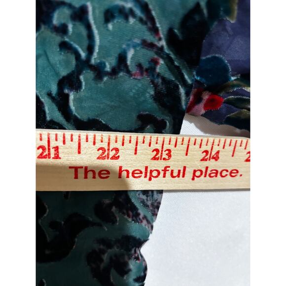 Chico’s New JACKET Cardigan Open BURNOUT VELVET Artsy Fairy whimsigoth sz s/m - Picture 4 of 11